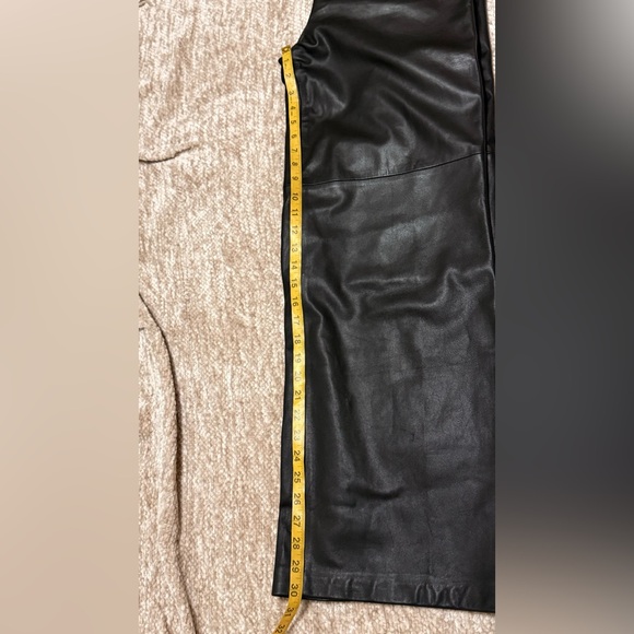 Loulou Studio noro 💯 % lambskin  leather Black Flare & Wide Leg pants - Picture 14 of 17
